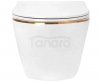 REA - Misa WC podwieszana CARLO Mini Rimless Flat Tornado GOLD EDGE
